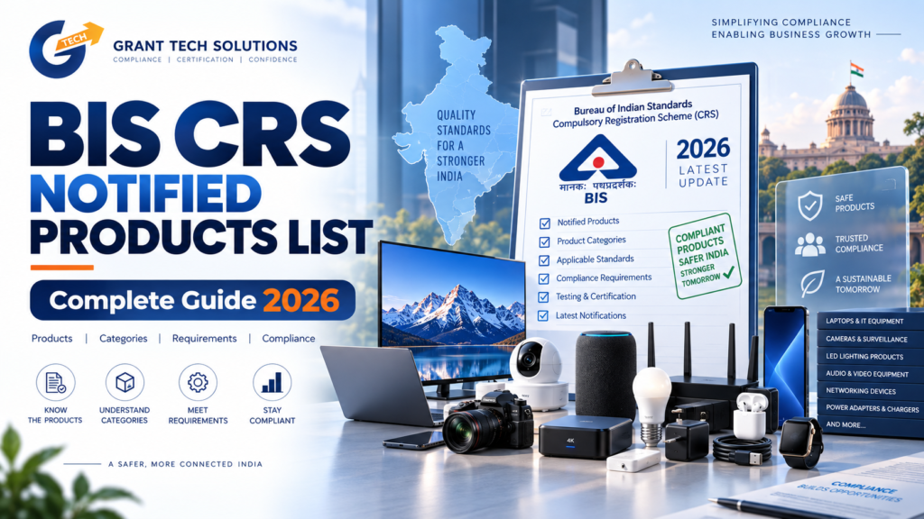 BIS CRS Notified Products List